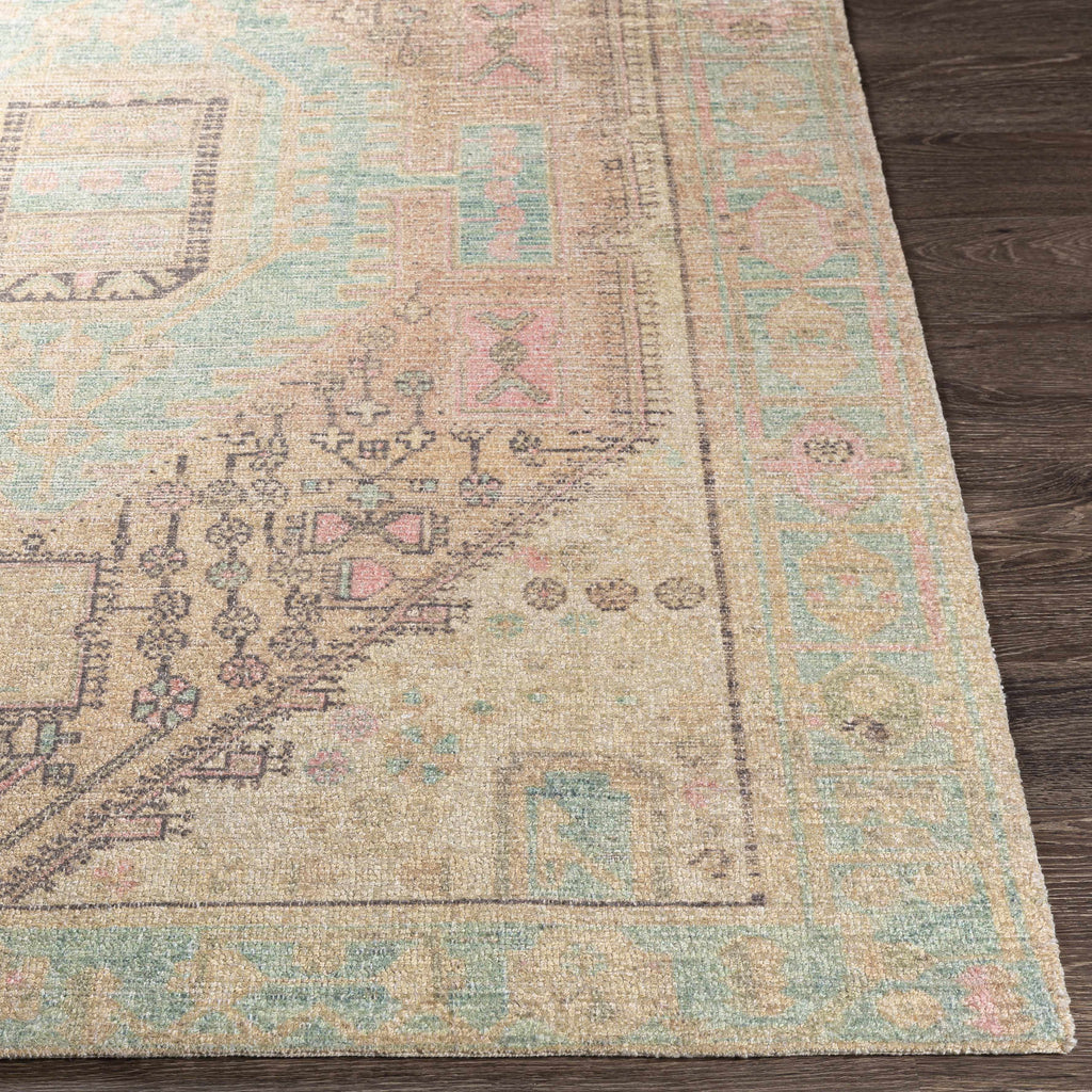 Rickinghall Peach&Sage Medallion Beige Rug - Clearance