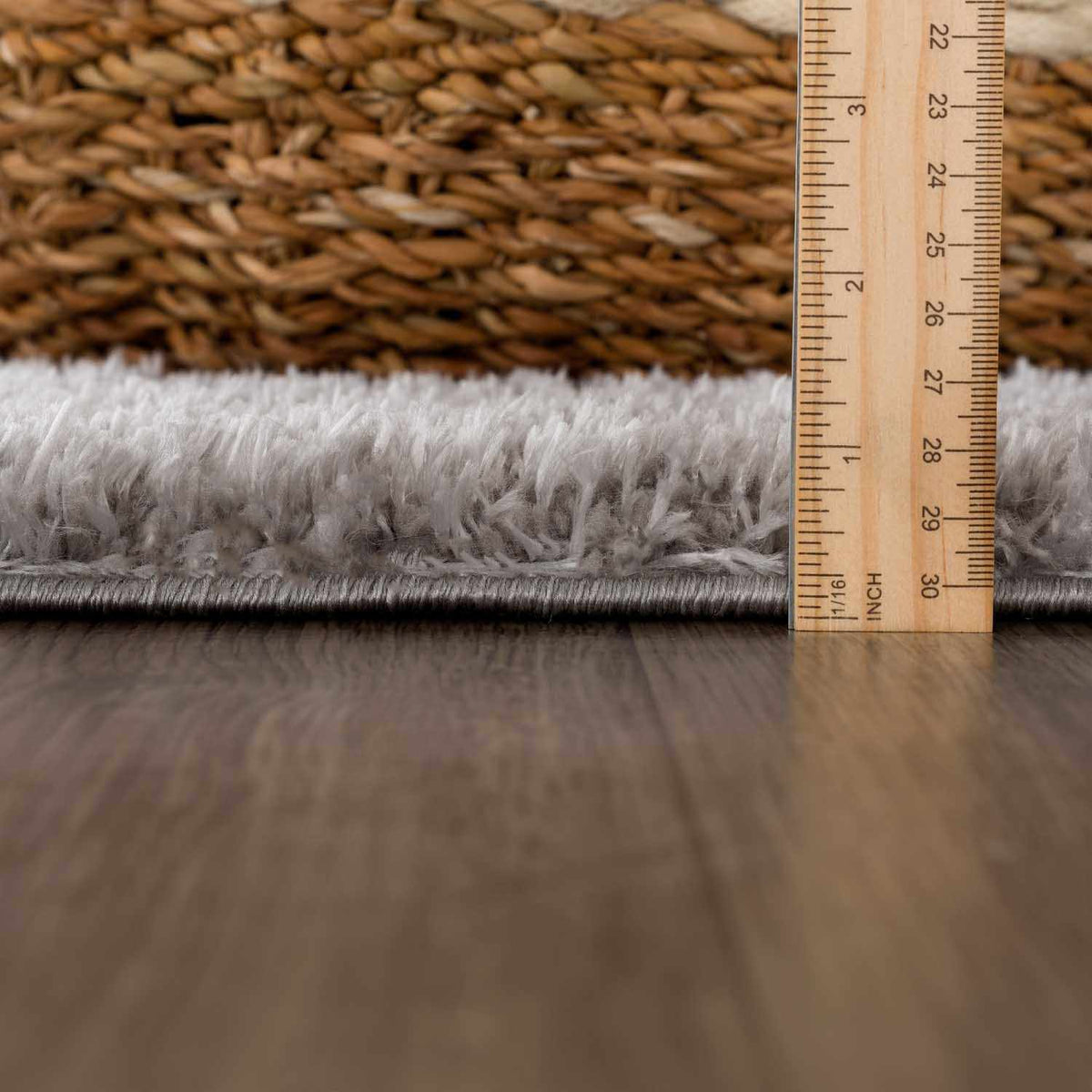 Lunaro Gray Subtle Wavy Abstract Modern Minimalist Polyester Machine Woven Area Rug
