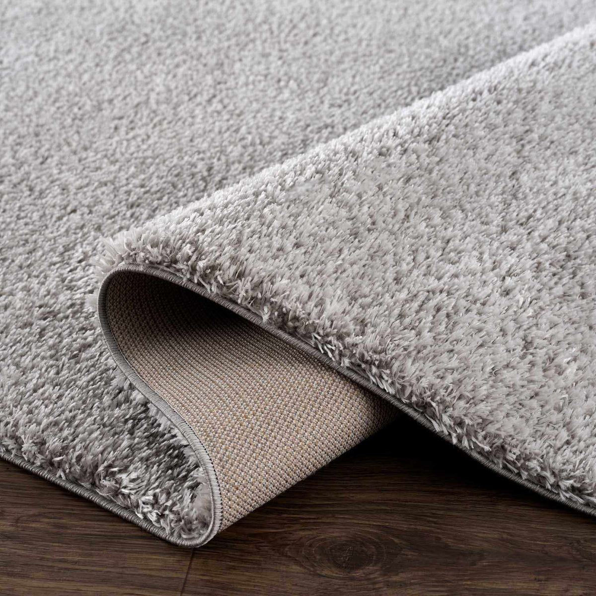 Lunaro Gray Subtle Wavy Abstract Modern Minimalist Polyester Machine Woven Area Rug