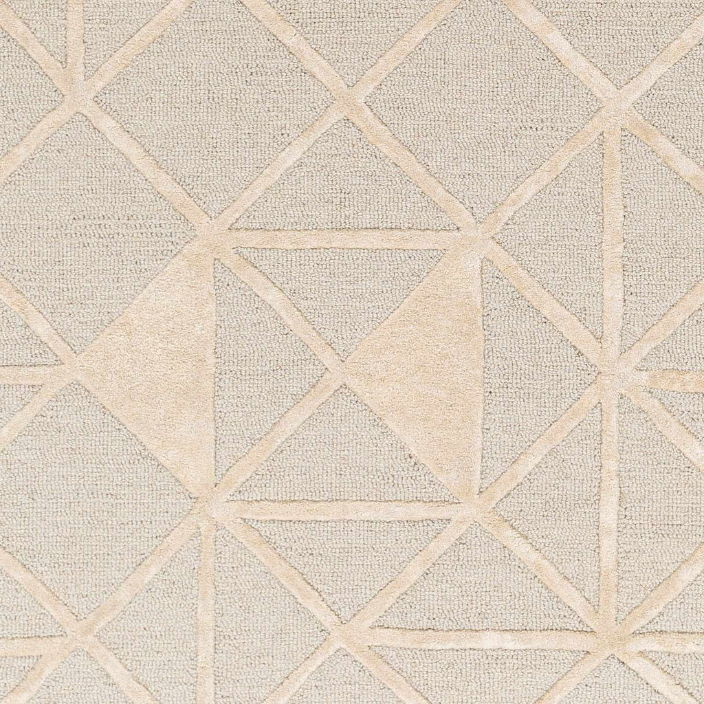 Botiu Blue Geometric Hand Tufted Wool Area Rug - Clearance