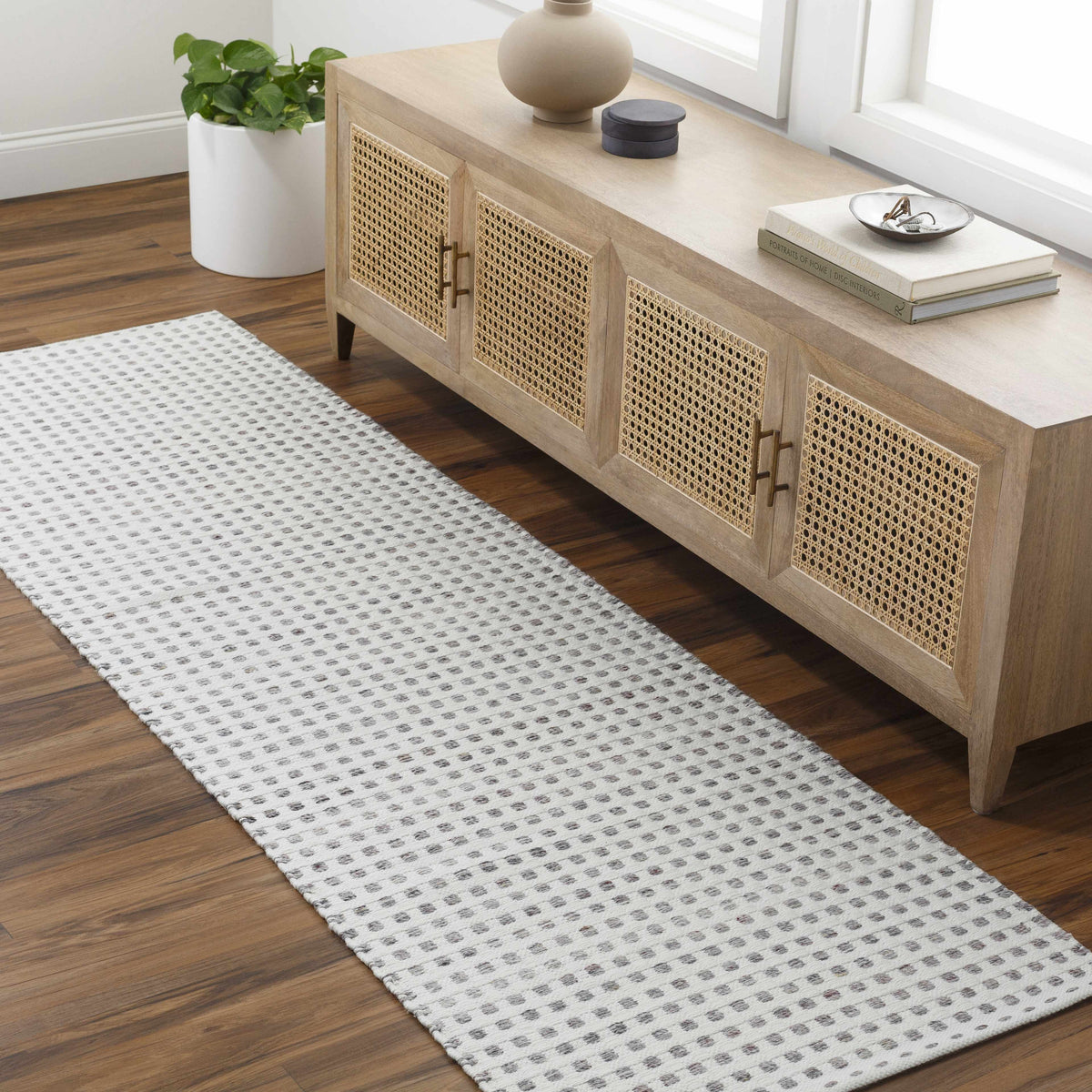 Bence Cream & Gray Area Rug - Clearance