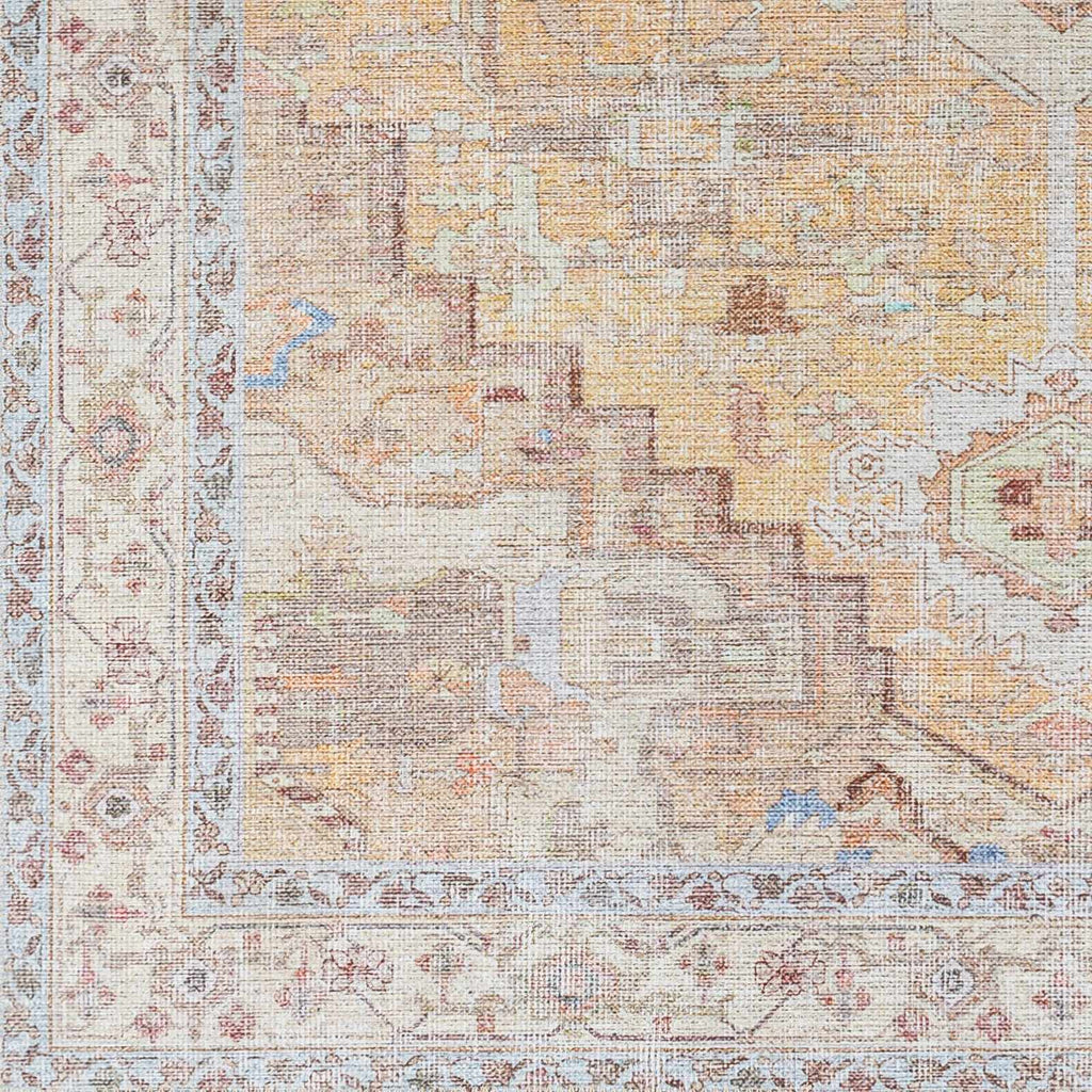 Reza Mustard Washable Rug - Clearance