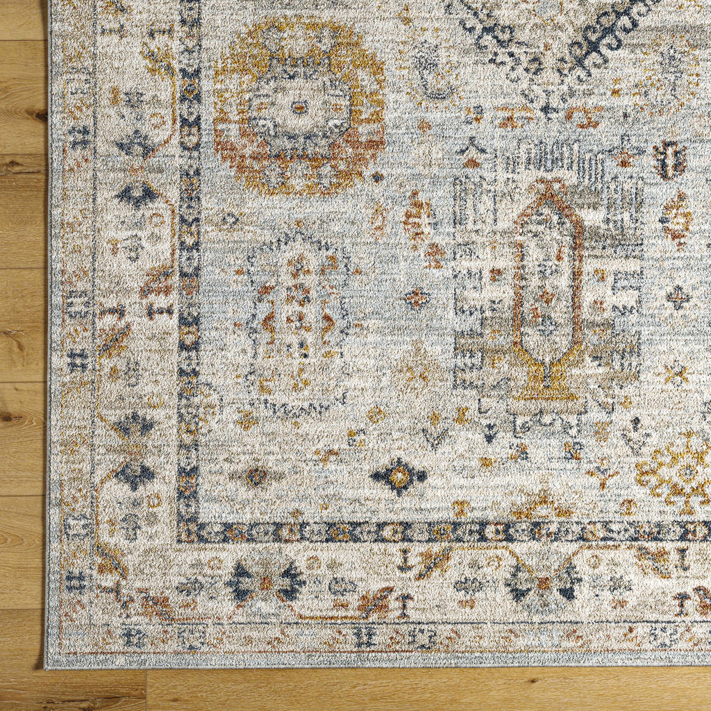 Kamau Cream & Blue Area Rug - Clearance