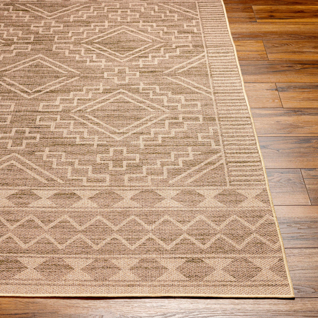 Halle Tan Washable Area Rug - Clearance