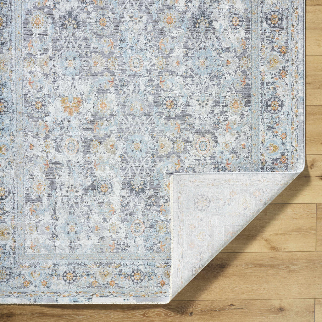 Finn Silver Blue Area Rug - Clearance