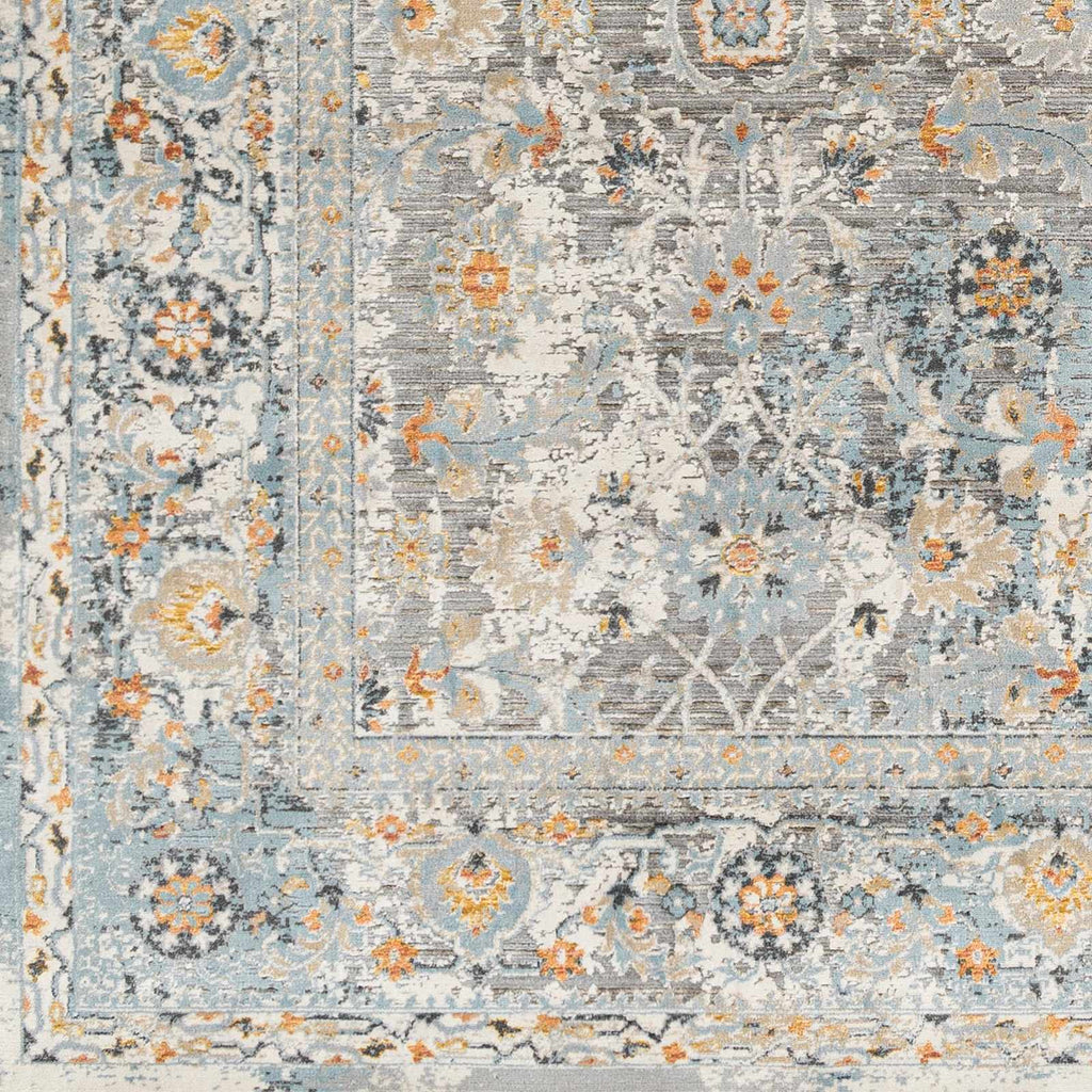 Finn Silver Blue Area Rug - Clearance