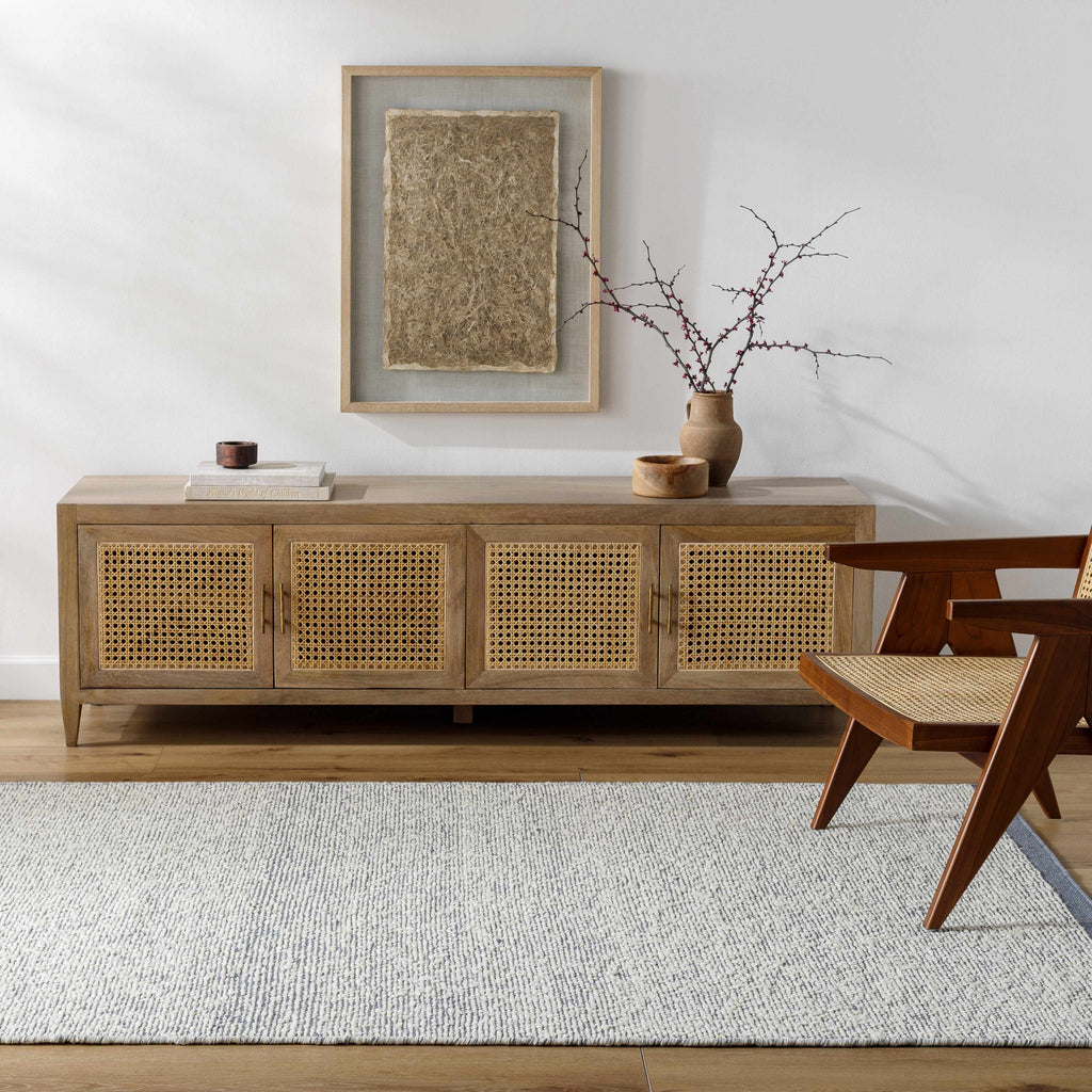 Nenet Blue Gray Hand Woven Area Rug - Clearance