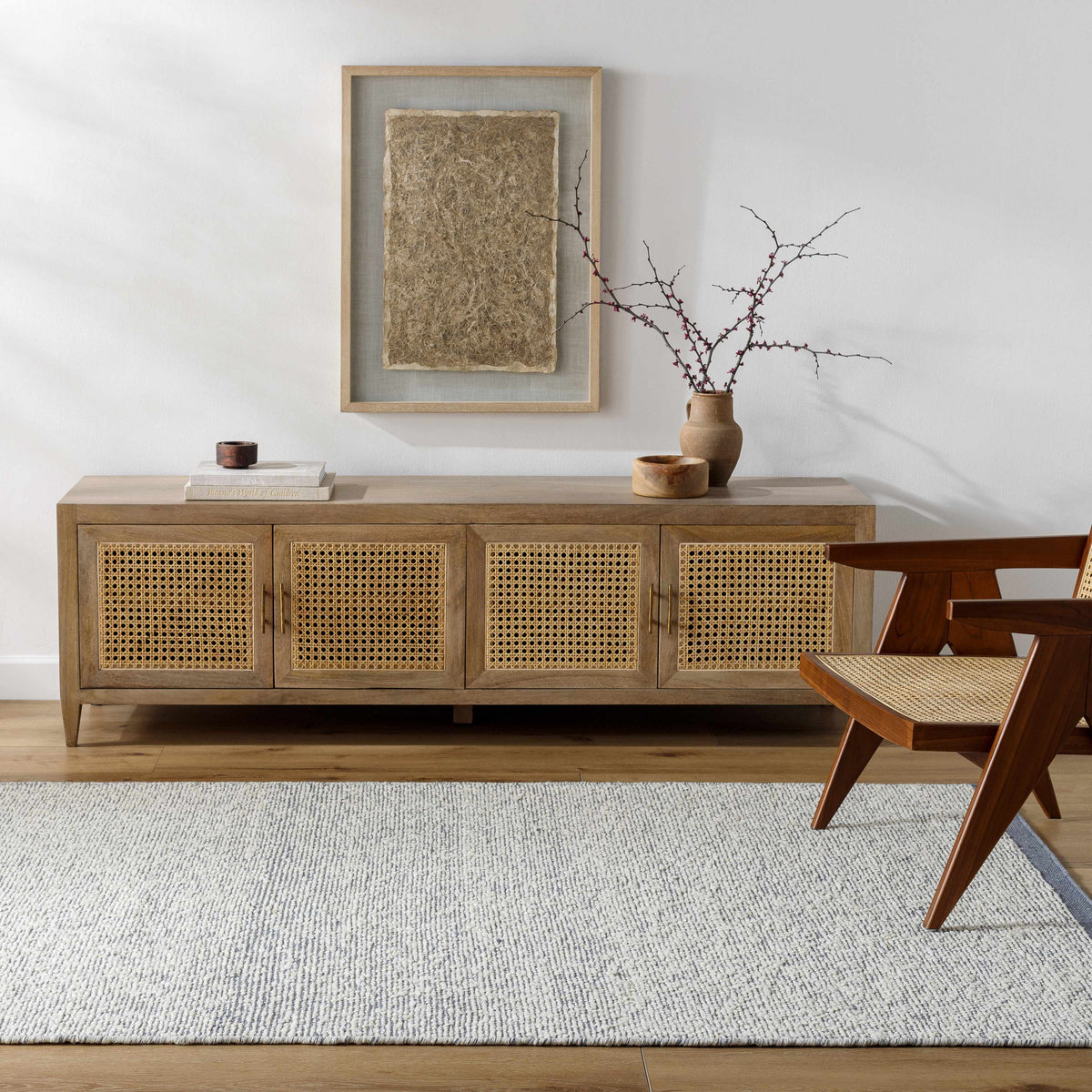 Nenet Blue Gray Hand Woven Area Rug - Clearance