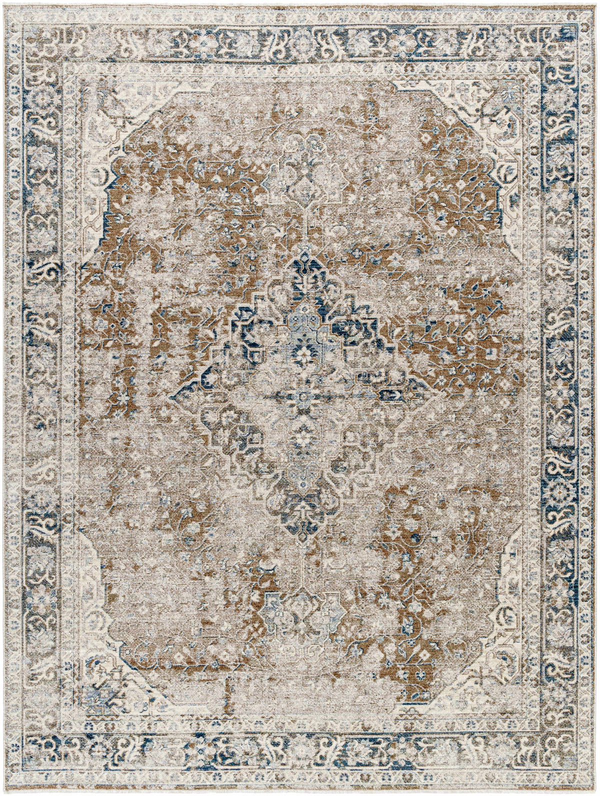 Jemma Brown Medallion Area Rug - Clearance