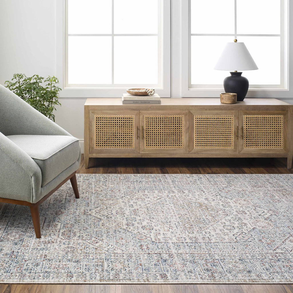 Kalei Beige & Blue Area Rug - Clearance