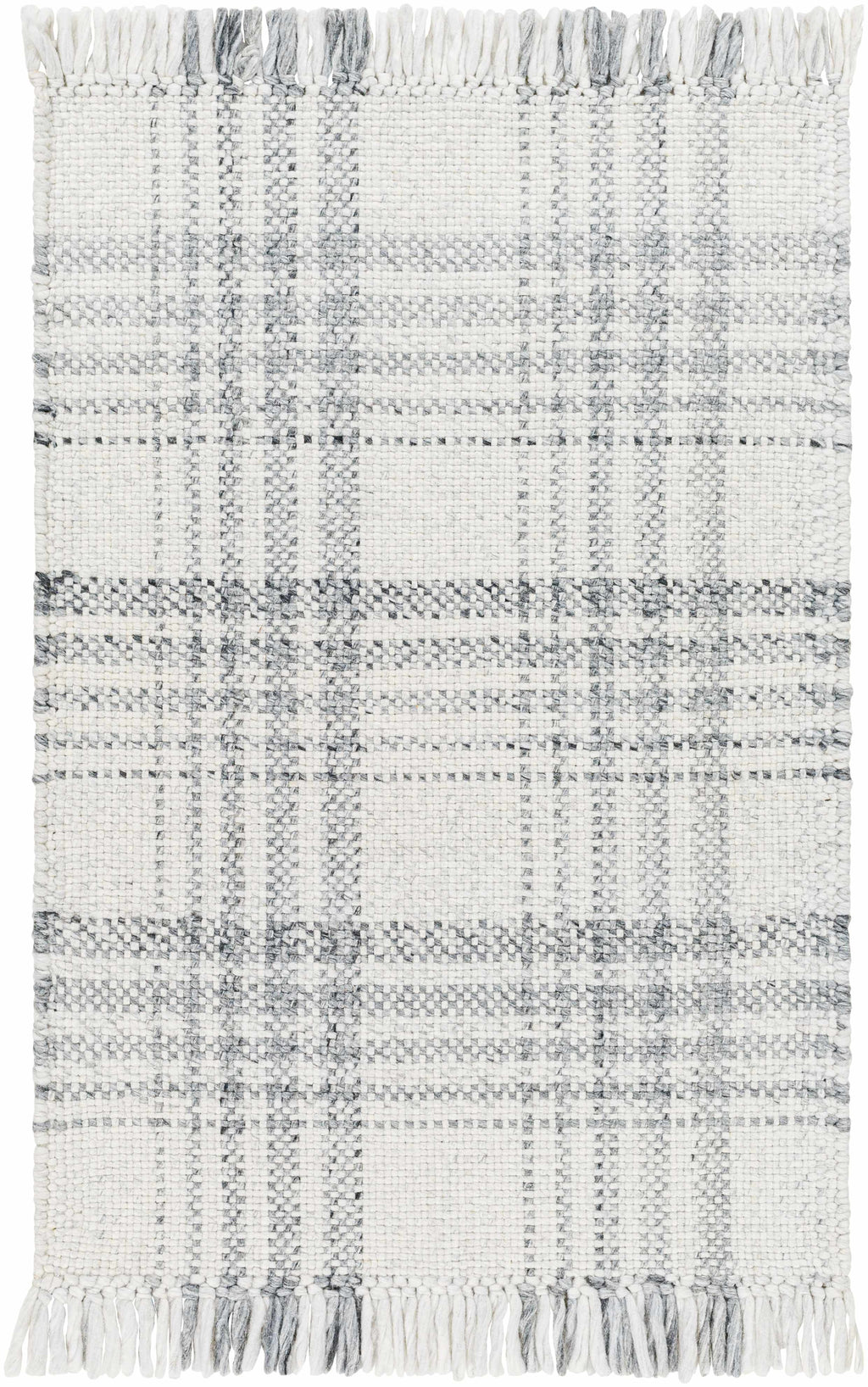 Inara Gray Plaid Area Rug - Clearance