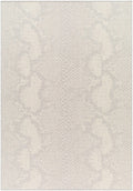 Estee Cream Snake-Patterned Outdoor Area Rug - Clearance