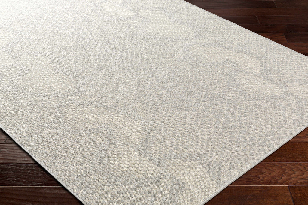 Estee Cream Snake-Patterned Outdoor Area Rug - Clearance