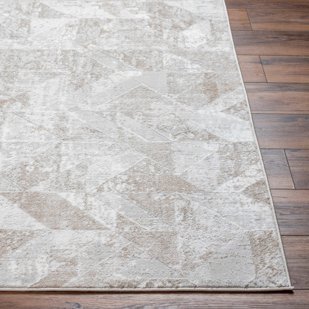 Gonca Gray Geometric Area Rug - Clearance