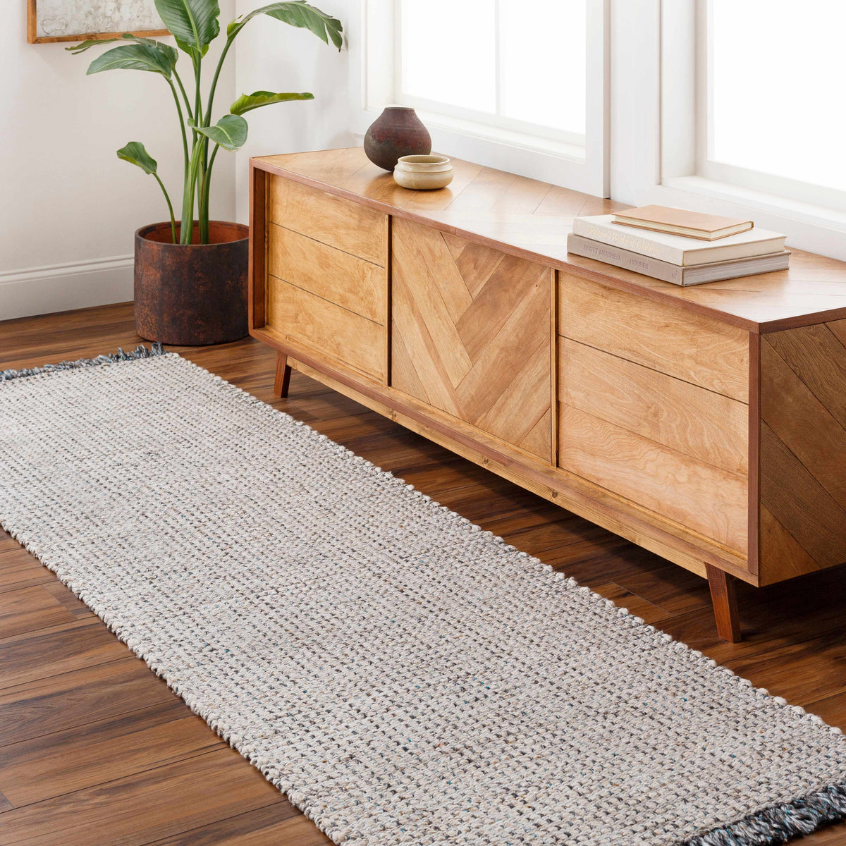 Beige Teal Aron Area Rug - Clearance