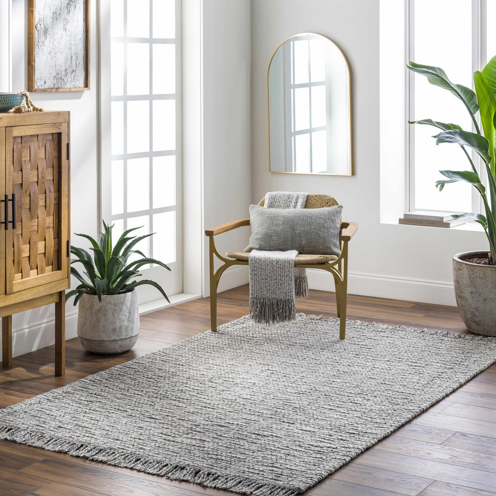 Amiel Gray Hand Woven Area Rug - Clearance