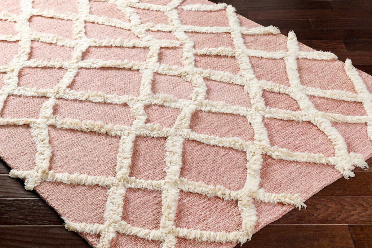 Adica Pink Wool Area Rug - Clearance