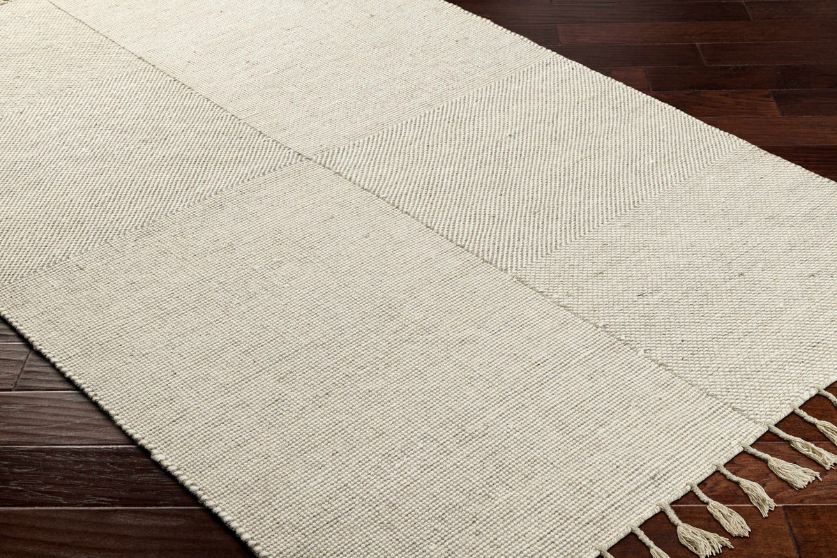 Abhay Beige Wool Area Rug - Clearance