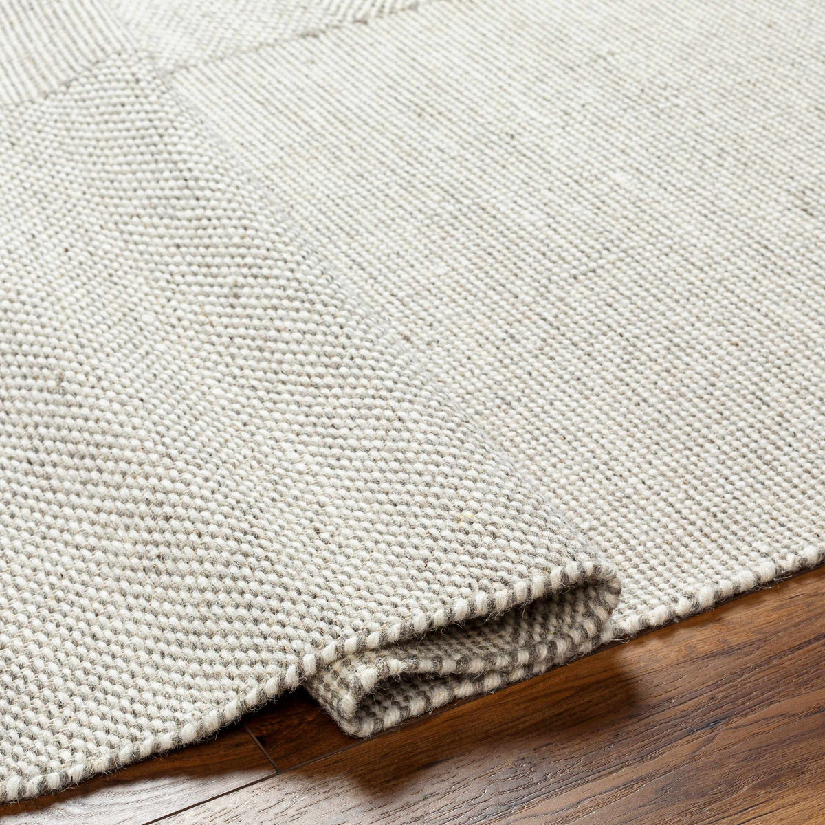 Abhay Beige Wool Area Rug - Clearance