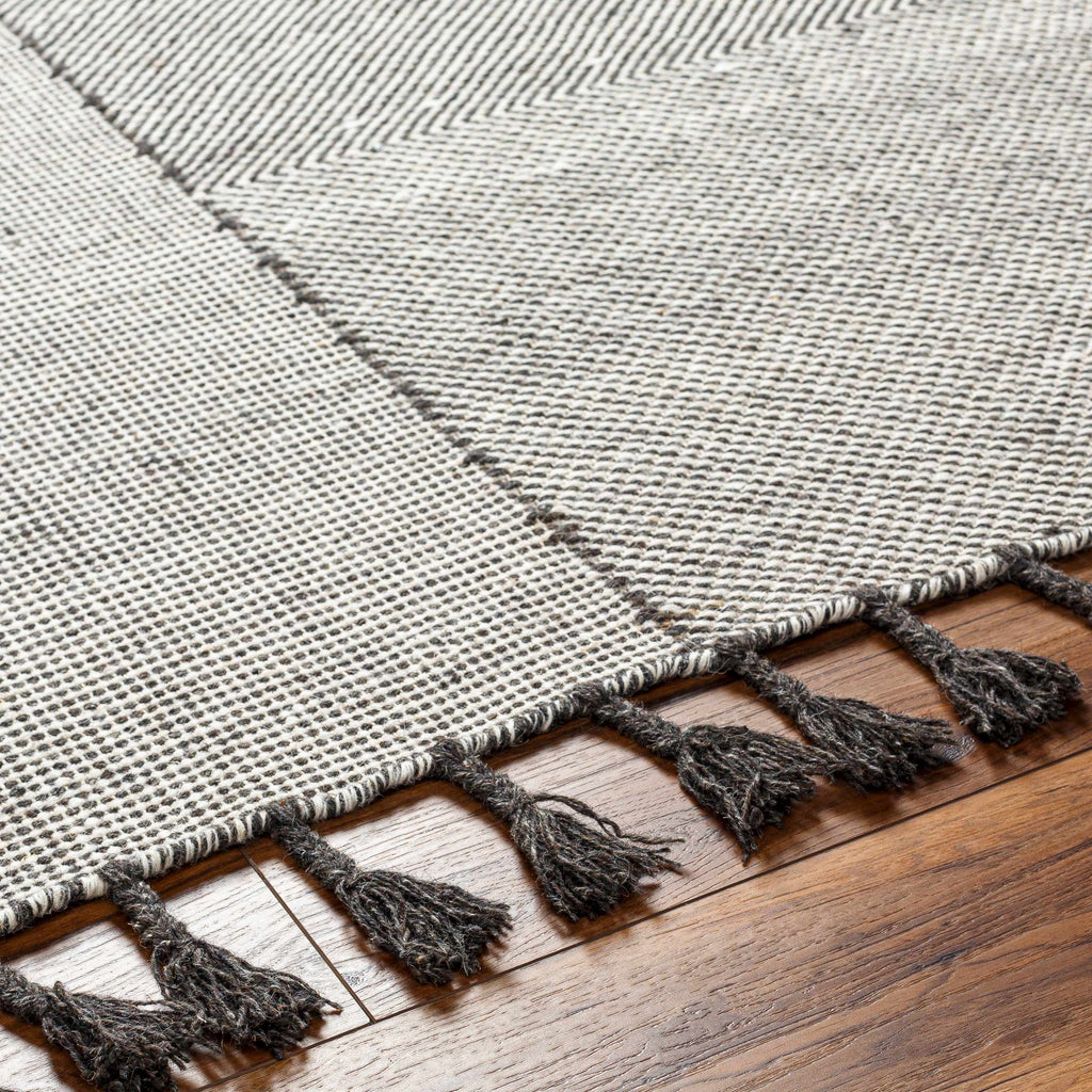 Abhay Gray Wool Area Rug - Clearance