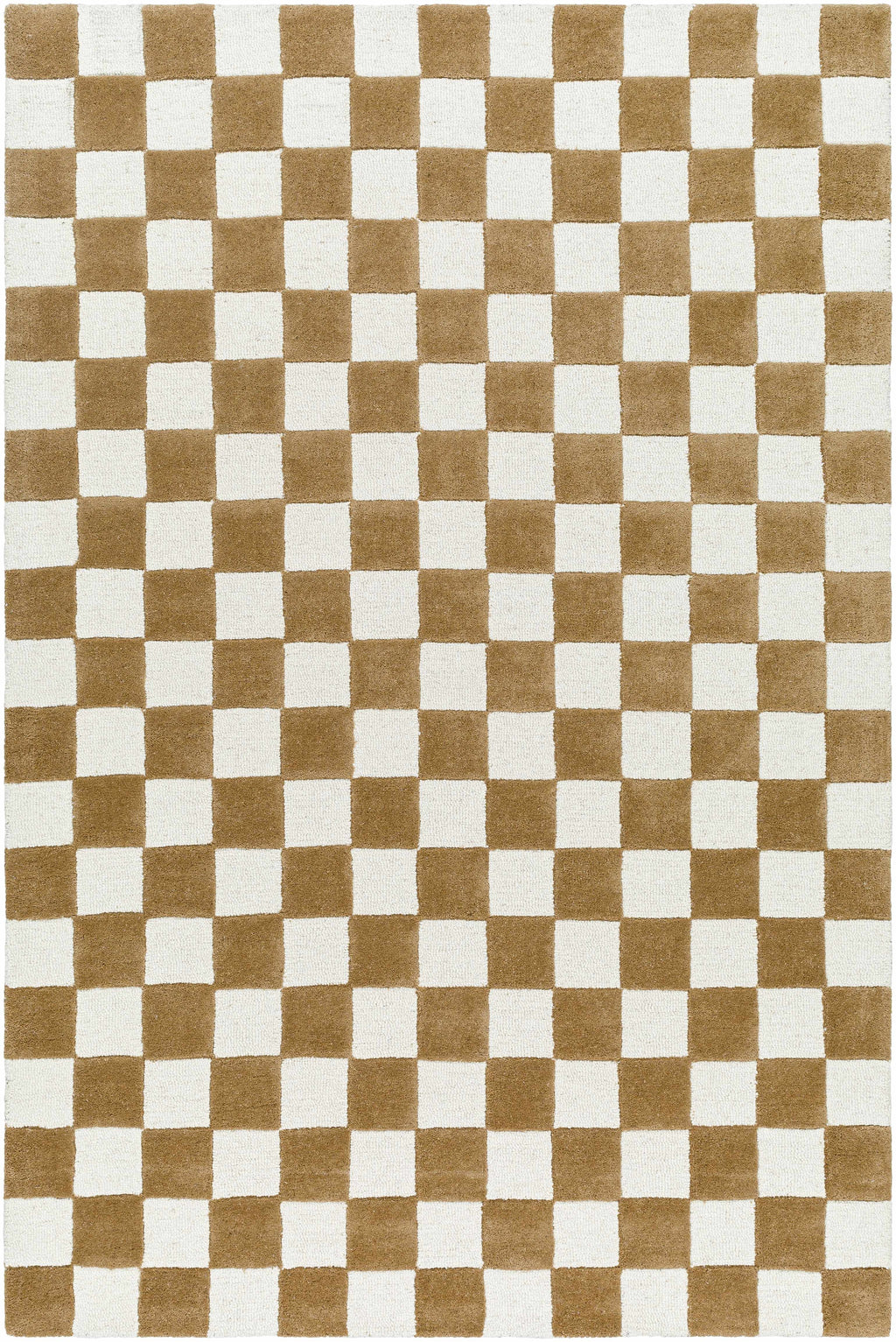 Timin Camel Checkered Area Rug - Clearance