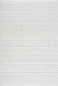 Ivory Cira Textured Trellis Fringe Area Rug - Clearance