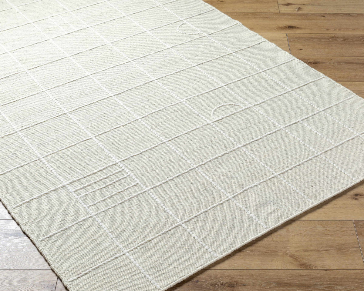 Tieve Off White Checkered Area Rug - Clearance